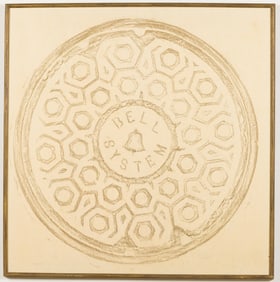 Illegibly Signed, Utility Cover Rubbing