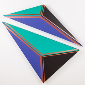 Trudy Gordon, Mardi Gras, Acrylic Diptych, 1992