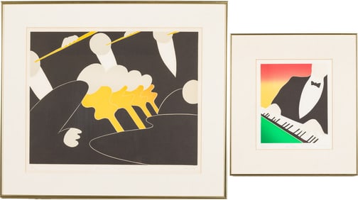 Thom De Jong (Dutch, 1940-1988) Two Serigraphs