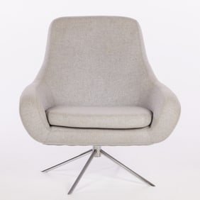 Noomi Grey Flannel-Upholstered Lounge Chair by Softline