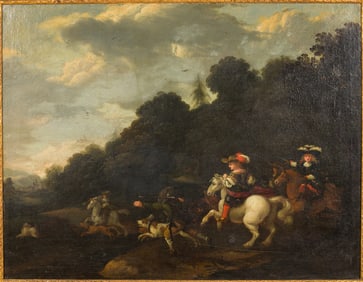 European School, Hunting Scene, 18th Century