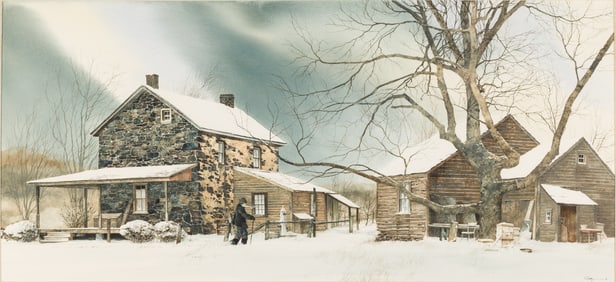 Peter Sculthorpe (Canada/PA, b. 1948) Winter in the Country, W/C