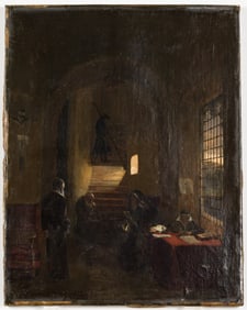 Francois Marius Granet (French, 1775-1840), Interior, 1821, O/C
