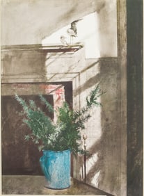 Andrew Wyeth (PA, b. 1917-2009), Bird in the House, Collotype