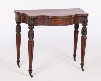 Federal Mahogany Card Table, Salem, Attrib to Samuel McIntire