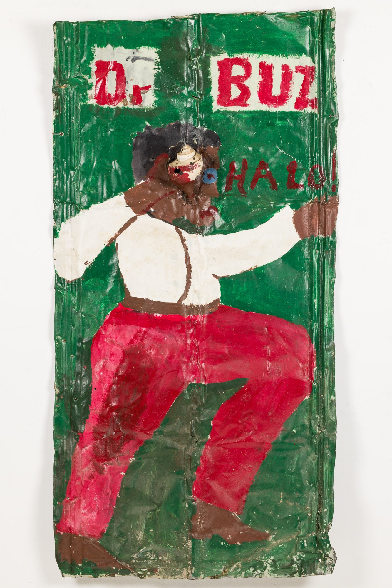 Sam Doyle (SC, 1906-1985), Dr. Buz, Halo, Paint & Shell on Metal (1 of 10)