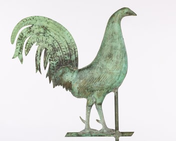 Molded Copper Game Cock Weathervane