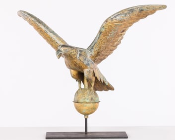 Full Bodied Gilt MetalEagle Weathervane