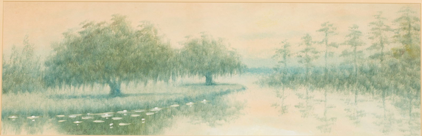 Alexander John Drysdale (LA, 1870-1934), Bayou Scene, W/C (1 of 11)