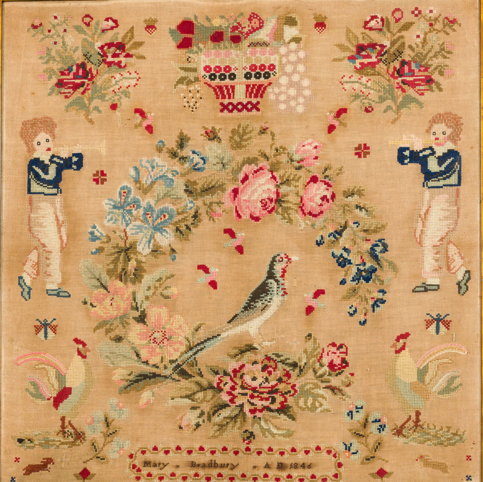 English or American Sampler, Dated 1846 (1 of 12)