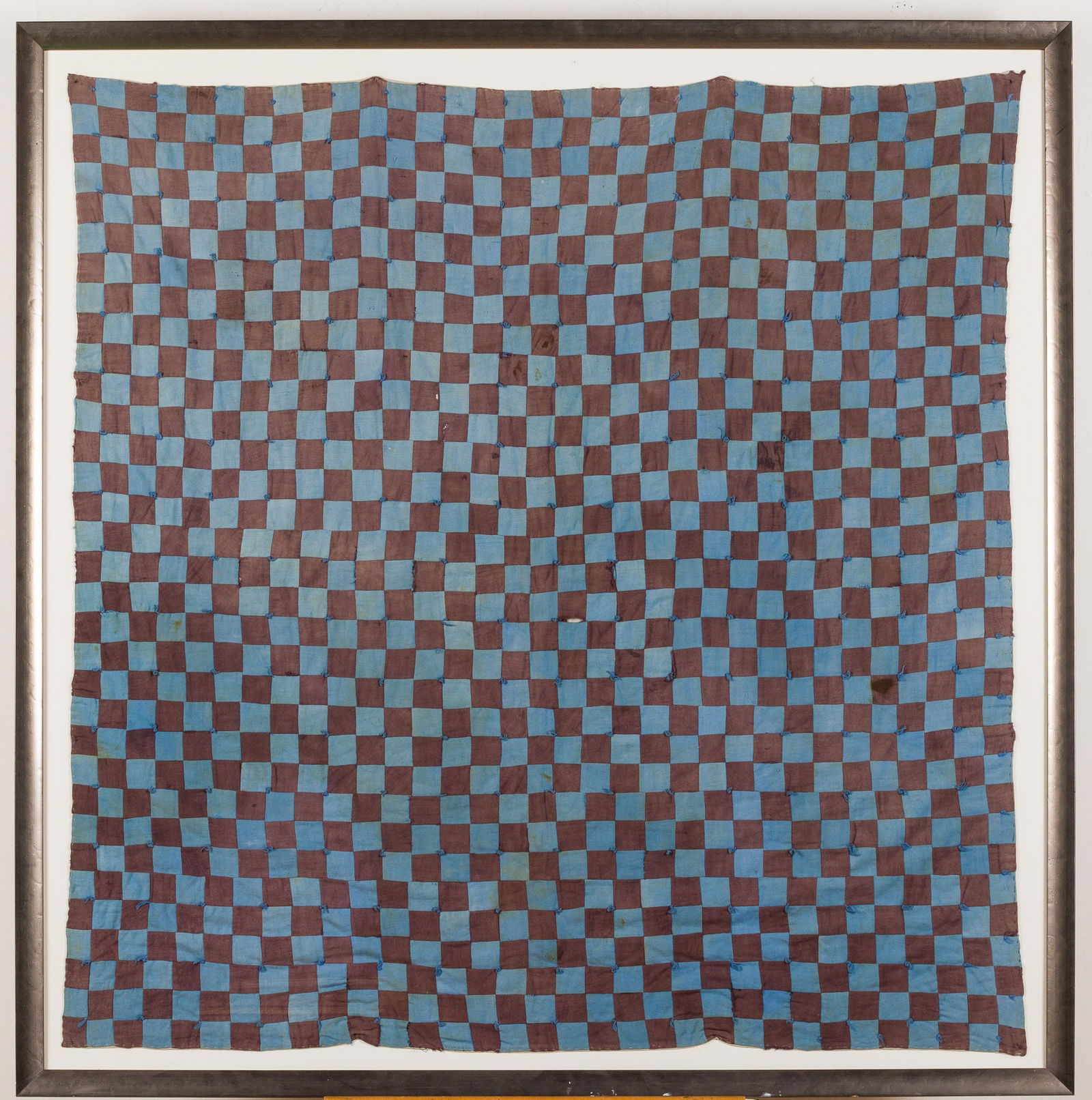 Framed Mennonite Checkerboard Quilt, 19th Century (1 of 11)