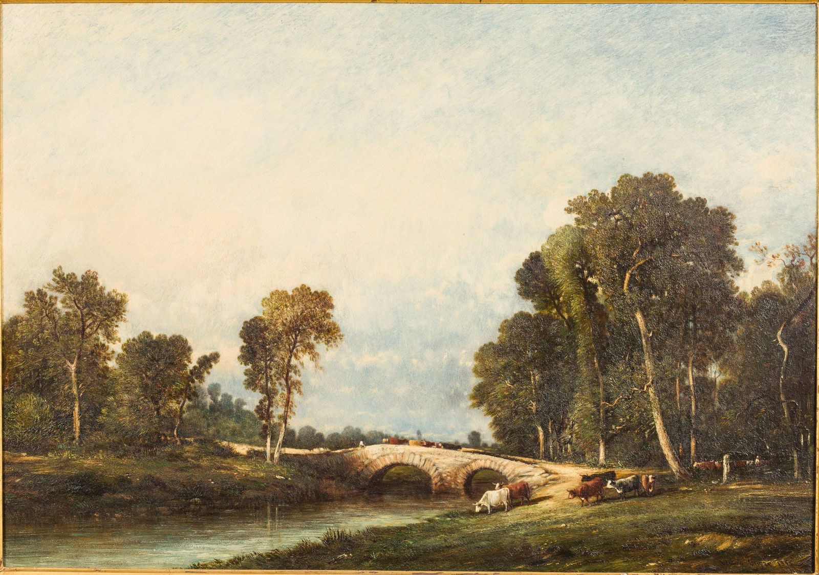 Leon Victor Dupre (French, 1816-1879), Troupeau Pres d'un Pont (1 of 18)