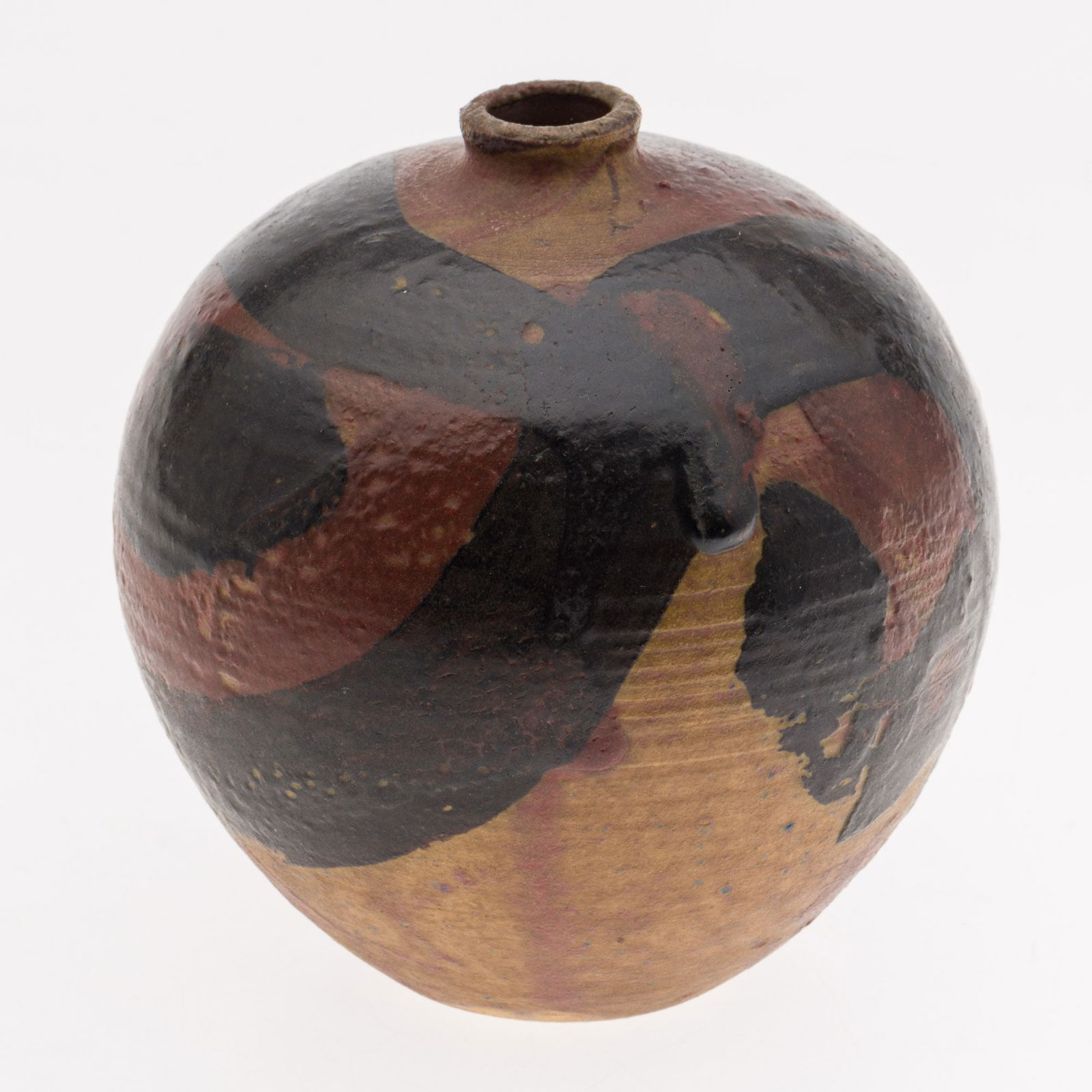 Toshiko Takaezu (1922-2011), Red and Black Glazed Vase (1 of 8)