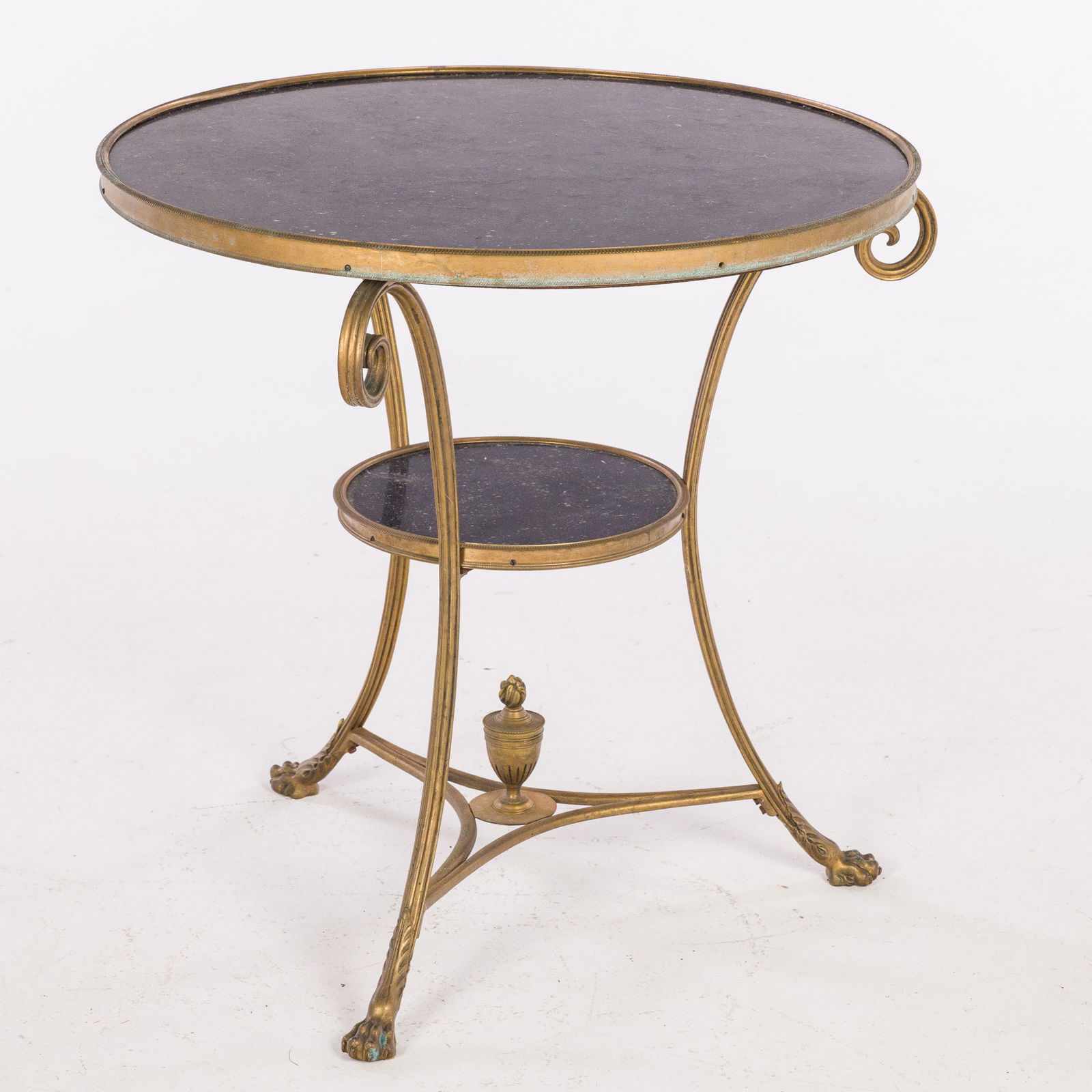 Louis XVI Style Gilt Bronze and Marble Top Gueridon (1 of 7)