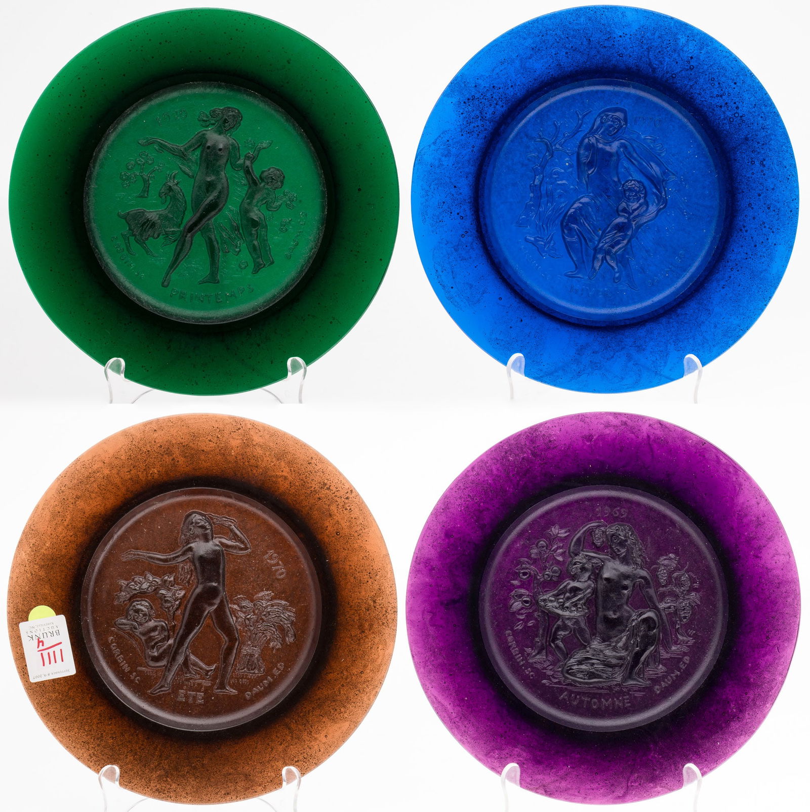 Raymond Corbin for Daum Four Seasons Pate de Verre Plates (1 of 16)