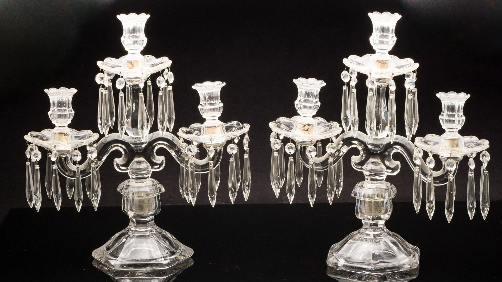 Pair of Heisey 3-Light Candelabras (1 of 11)