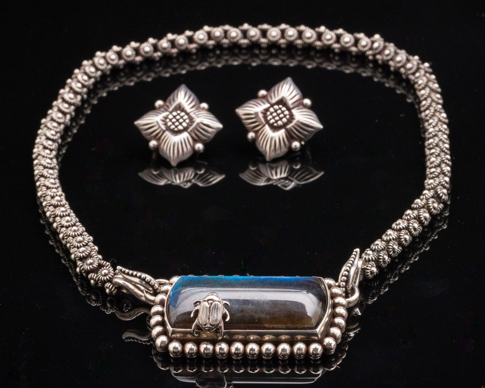 Stephen Dweck Sterling Necklace and Pair of Earrings (1 of 10)