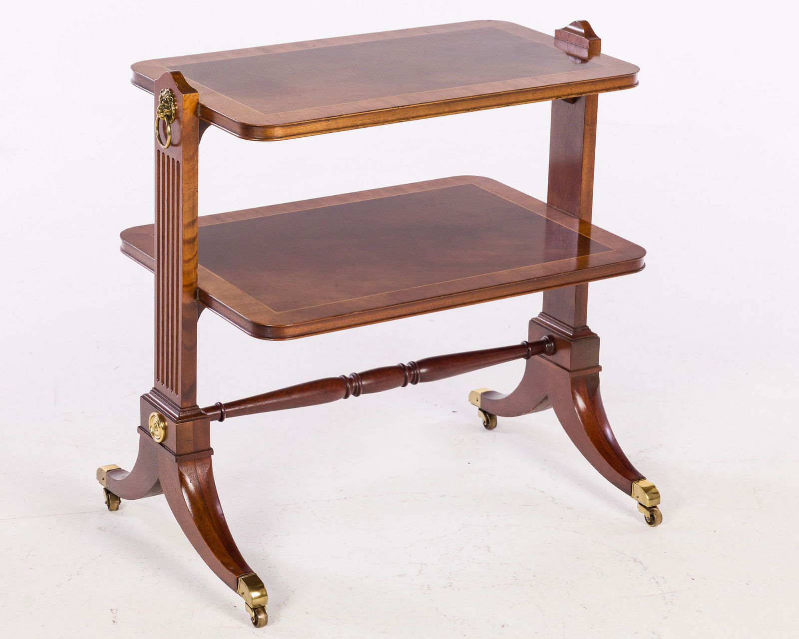 Baker English Style Mahogany Two Tier Side Table (1 of 11)