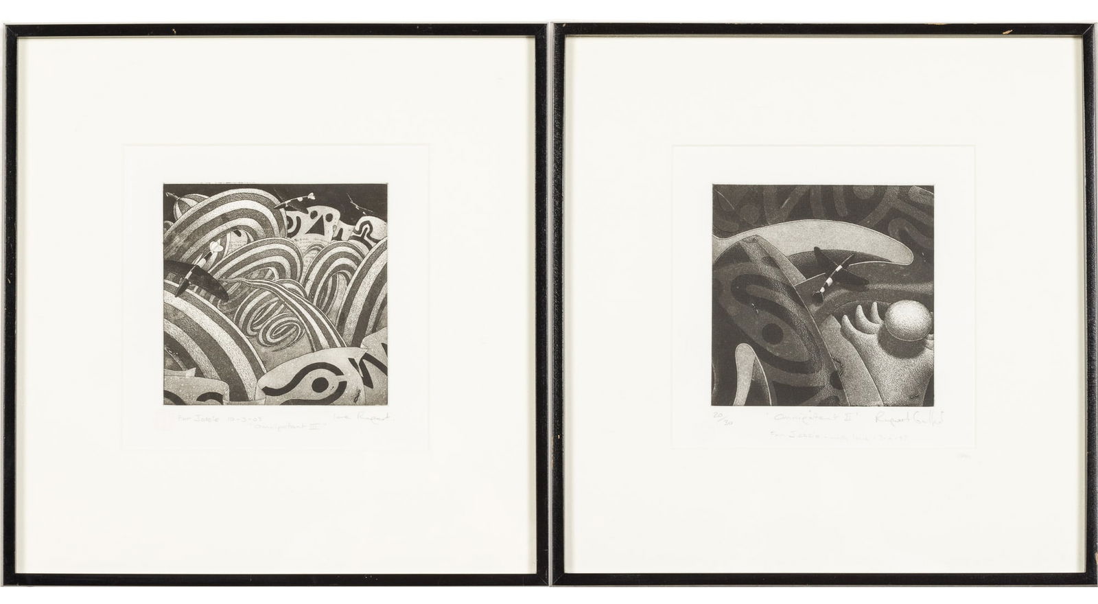 Rupert Gatfield (British, b. 1959) Omnipotent II & III, Etchings (1 of 14)