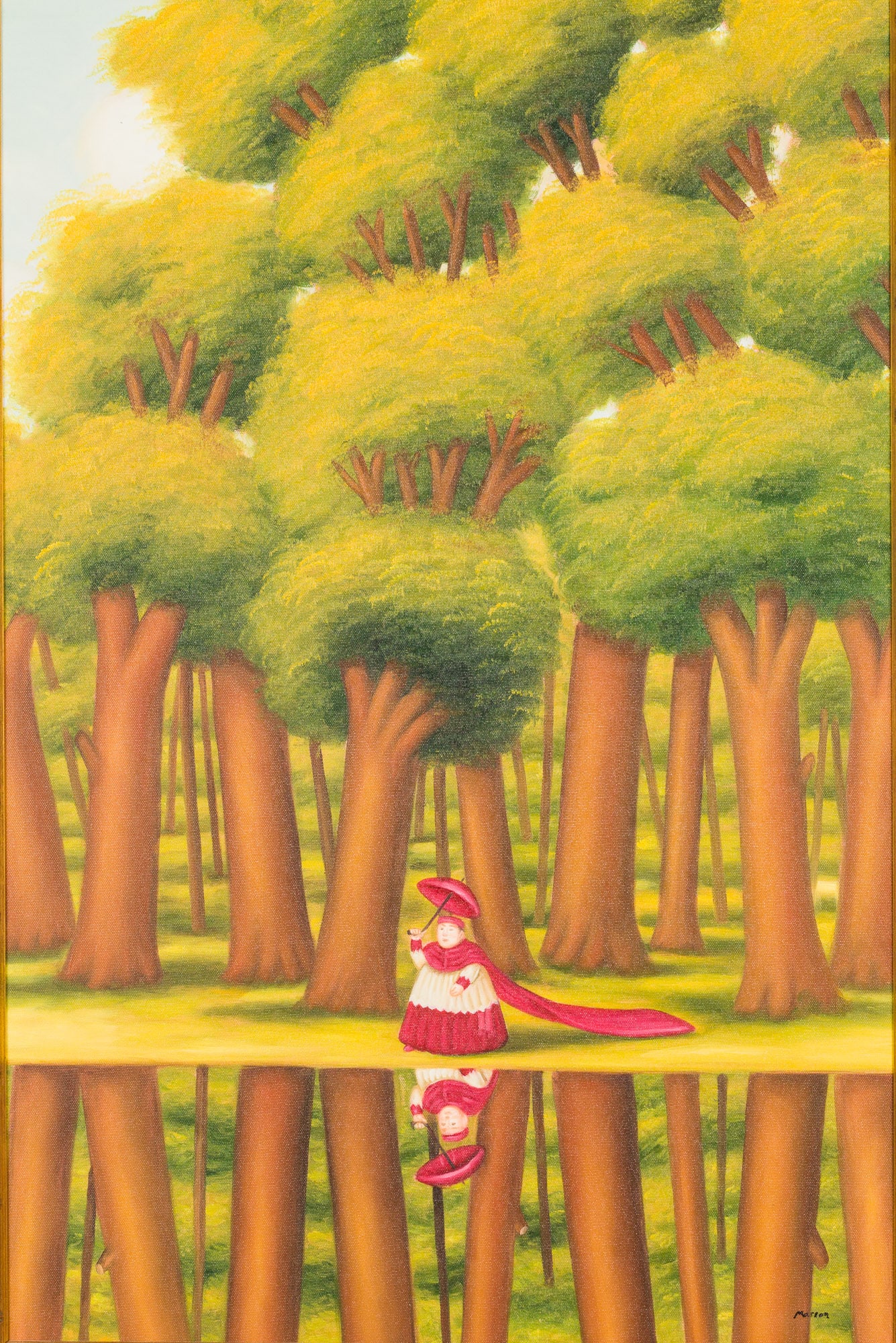 After Botero, Caminando Cerca Al Rio , Oil on Canvas (1 of 10)