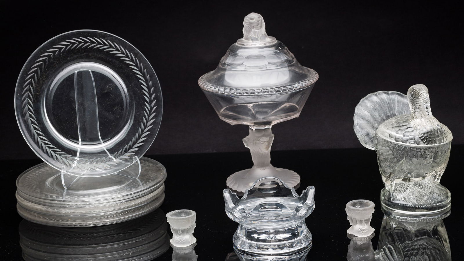 Group of Glass Serving Articles, 13 Pcs. (1 of 19)