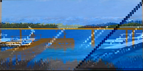 Anthony Palliser (British, b. 1949), Fixin to Fish, O/C, 2002