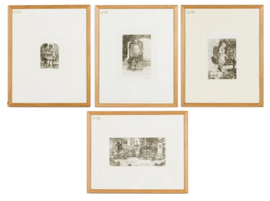 David DeLong (NJ/GA, 1930-2001) Bonaventure, 4 works