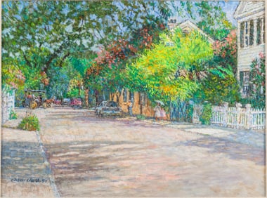 Chevis Clark (SC, 1922-2012), Street Scene, O/C
