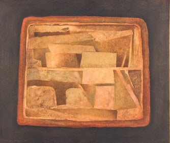 Clinton Adams (American, 1918-2002), Stele, O/C