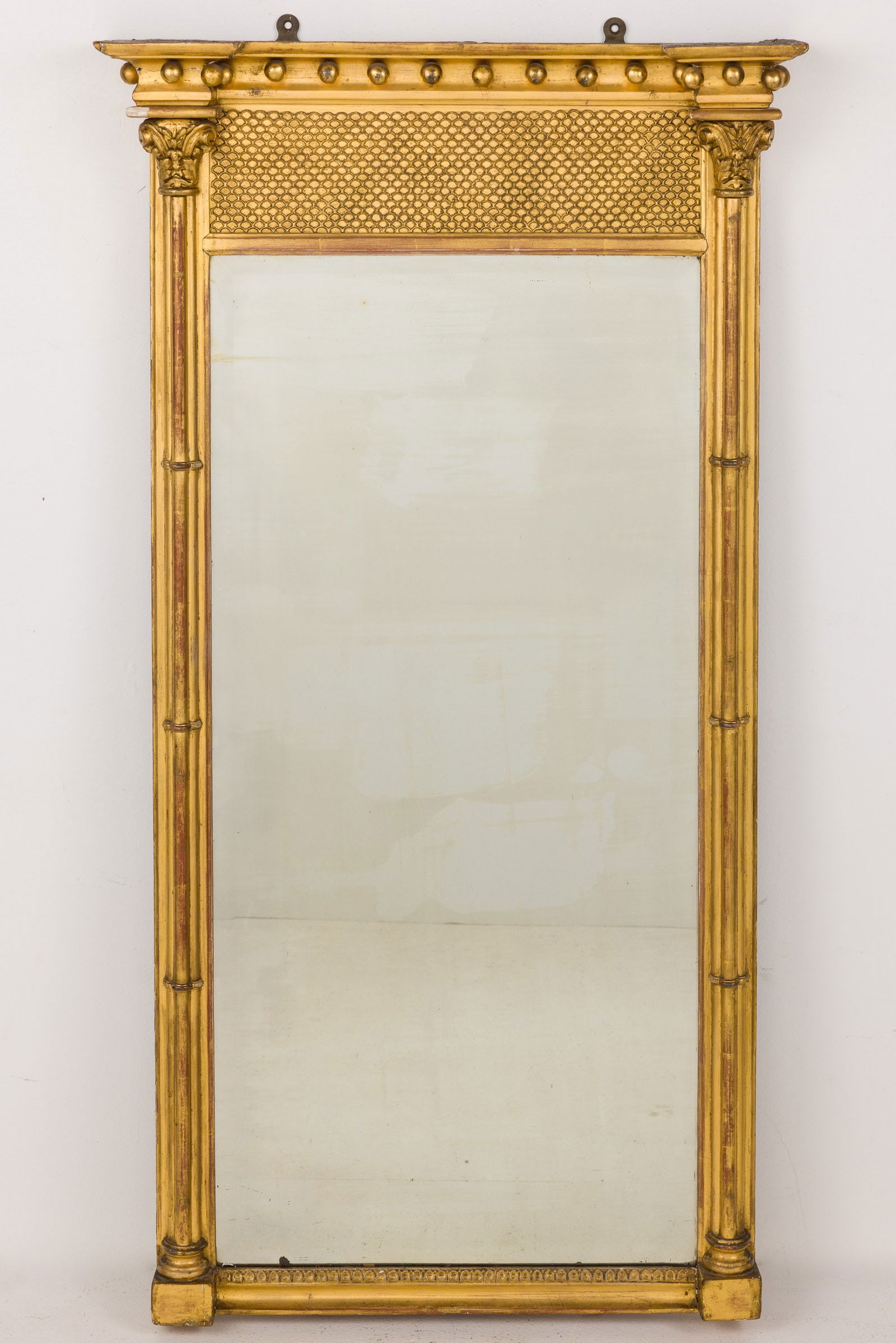 Federal Cluster Column Giltwood Mirror, Early 19th C (1 of 6)