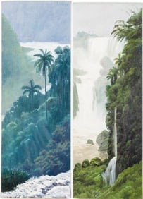 Jorge Cavelier (Columbia, b. 1953), Two Works, O/C, 2004