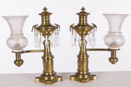 Two Argand Lamps