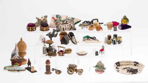 Group of Sewing Notions and Other Miniatures, 55 pcs.
