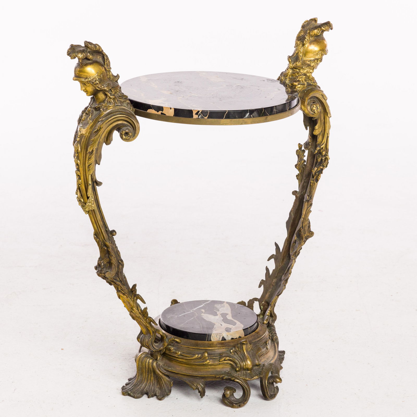 European Marble & Bronze Circular Side Table, 19th C (1 of 11)