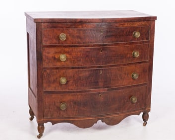 Federal mahogany Bowfront Chest of Drawers