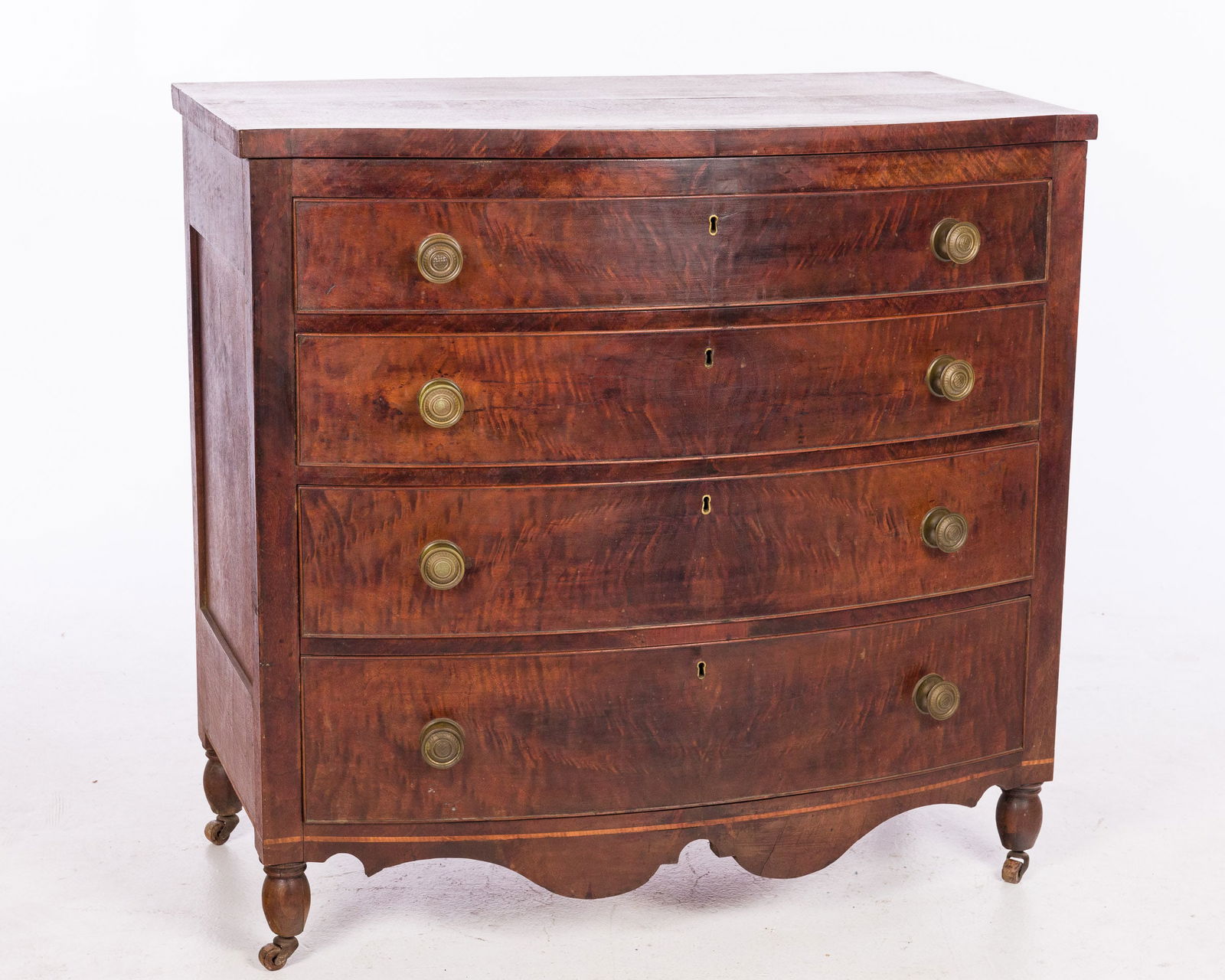 Federal mahogany Bowfront Chest of Drawers (1 of 11)