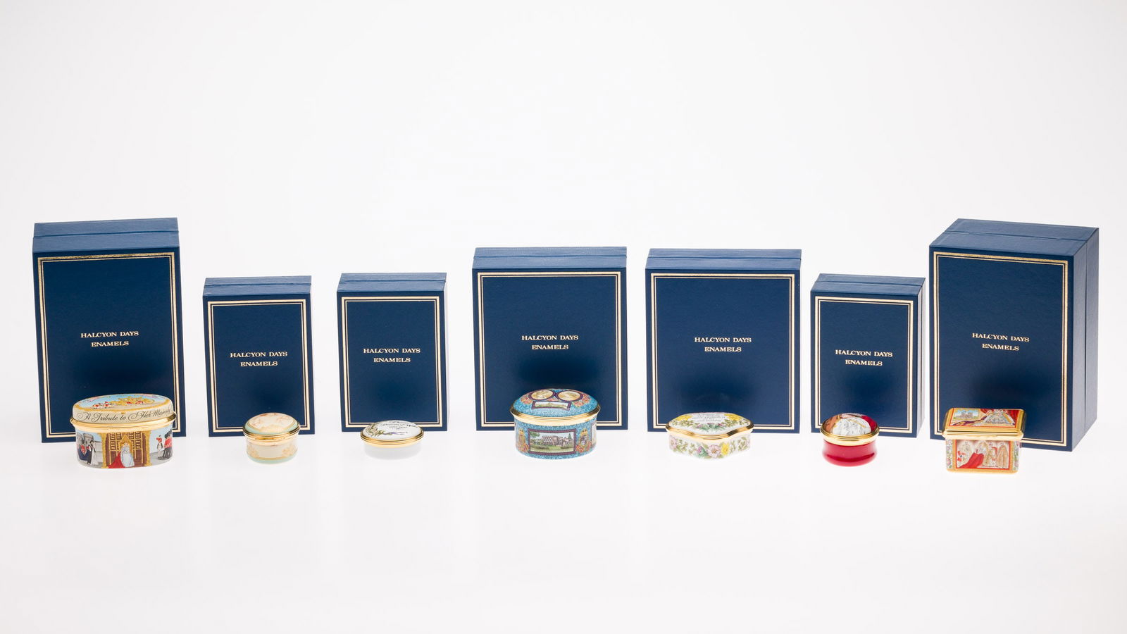 7 Halcyon Days British Royalty Enamel Boxes (1 of 14)