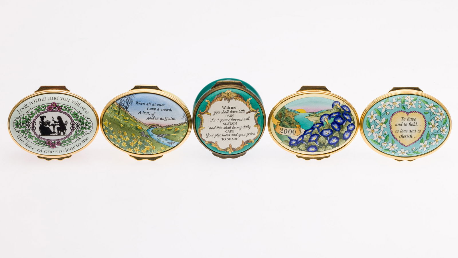 5 Halcyon Days Floral Enamel Boxes (1 of 6)
