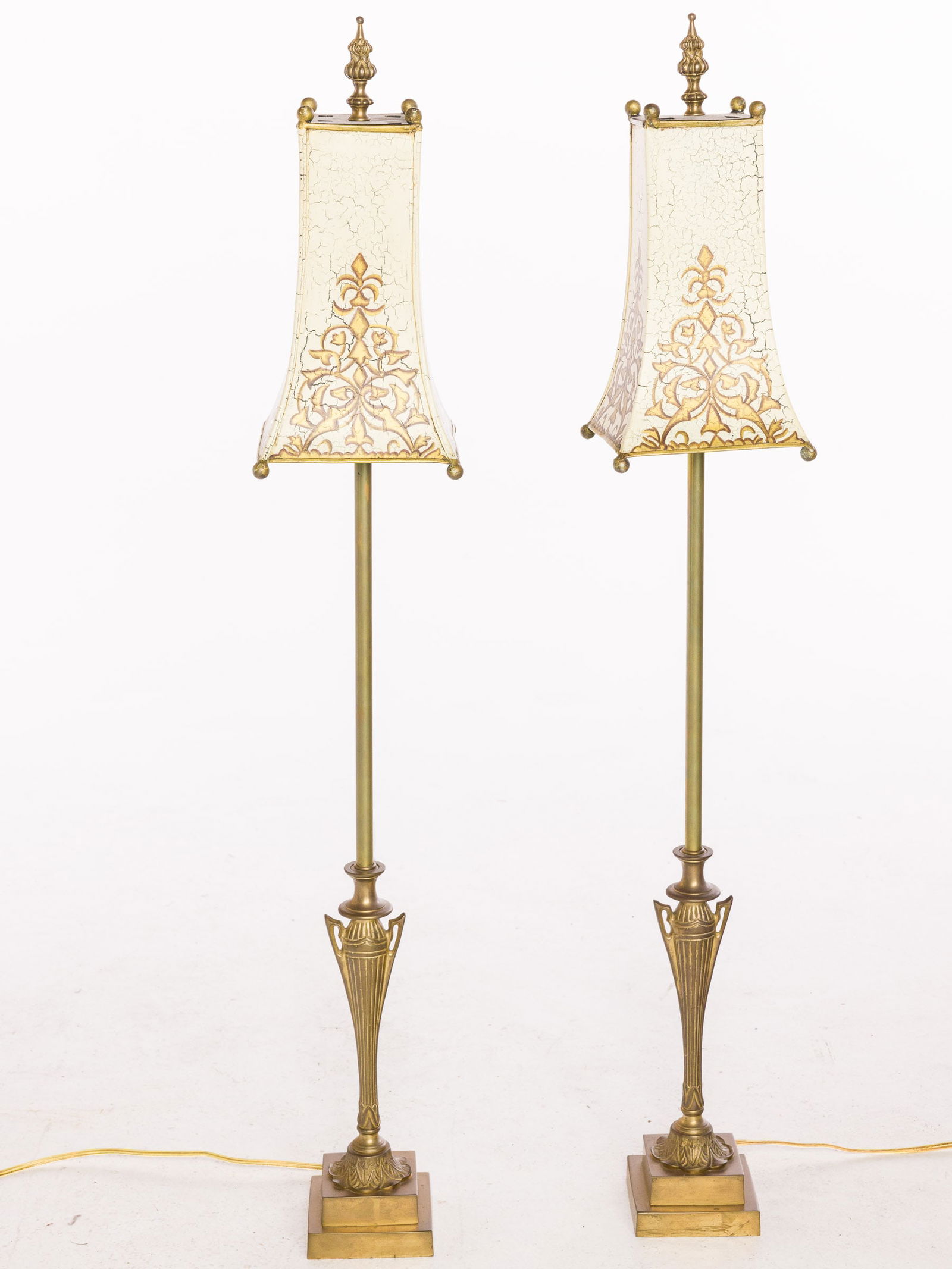 Pair of Art Deco Tole Lamps (1 of 8)