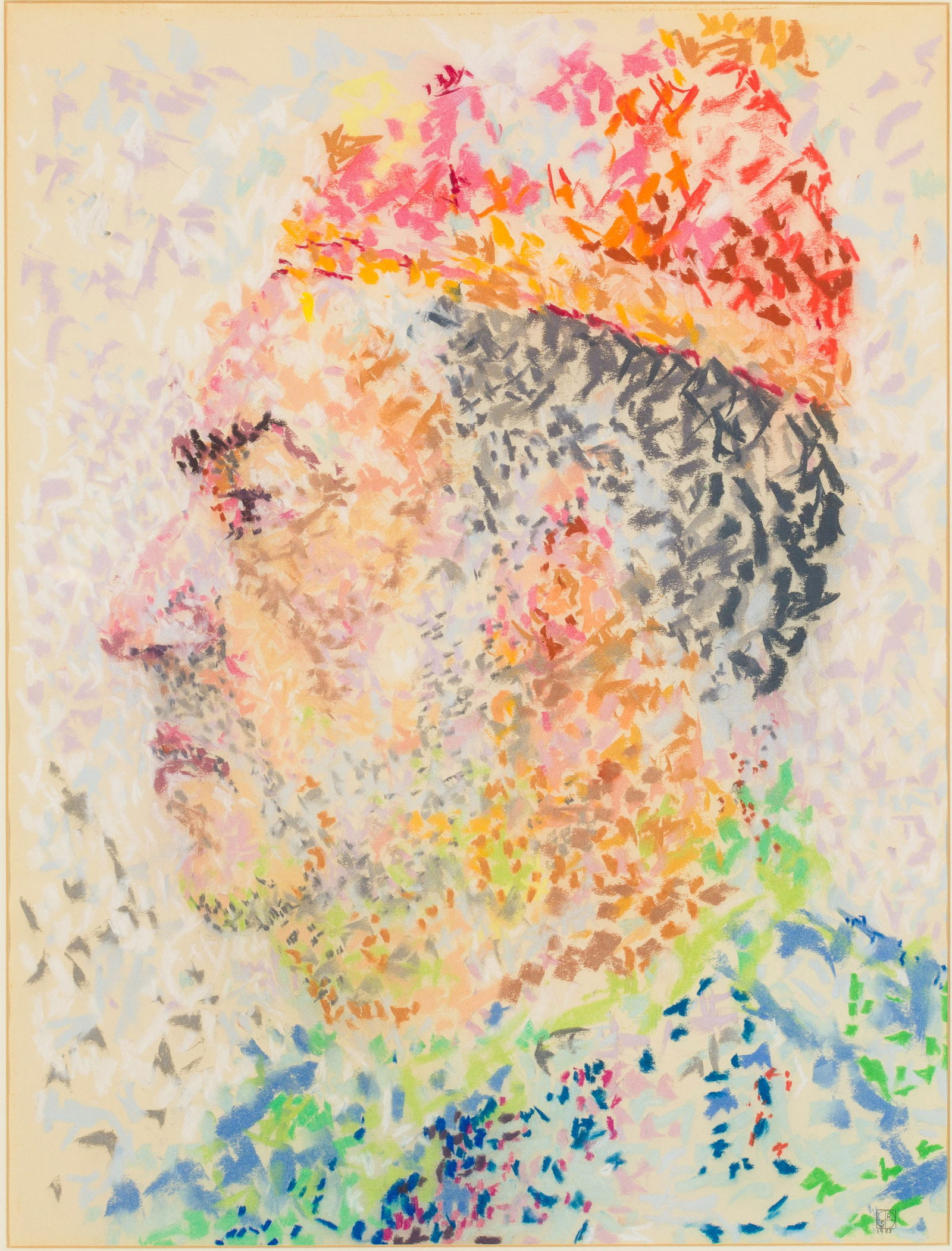 Ronald Simelaro (PA, 20th C) Profile Portrait of Man (1 of 12)