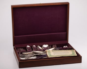 Holms and Edwards Silver Plate Flatware Set