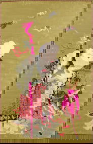 Chinese Embroidery of a Man with Deer