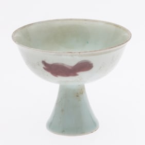 Chinese Copper Red Stem Cup