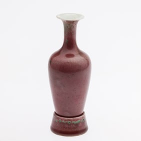 Chinese Peach Bloom Glaze Vase