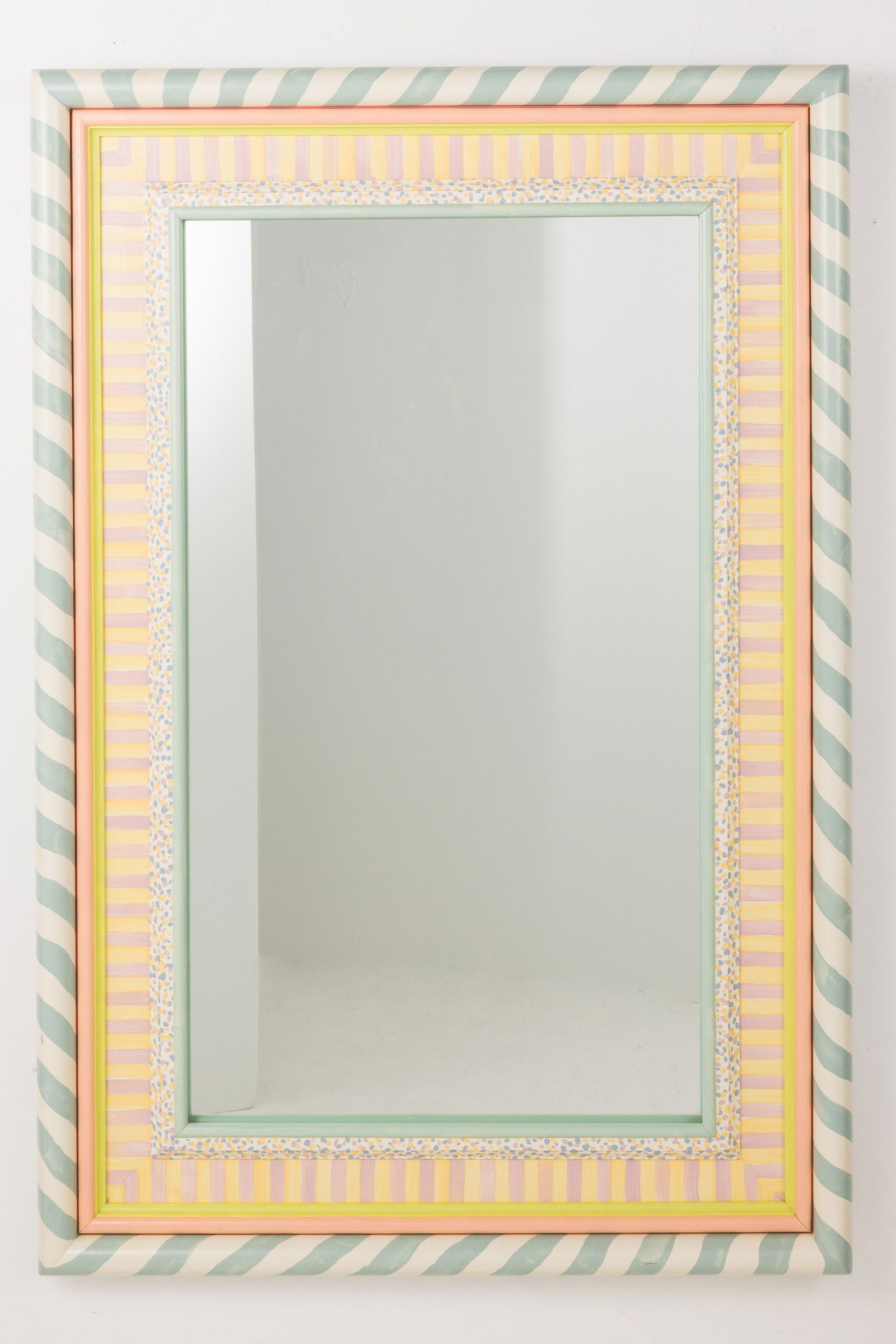 Large Painted Rectangular Wall Mirror (1 of 4)