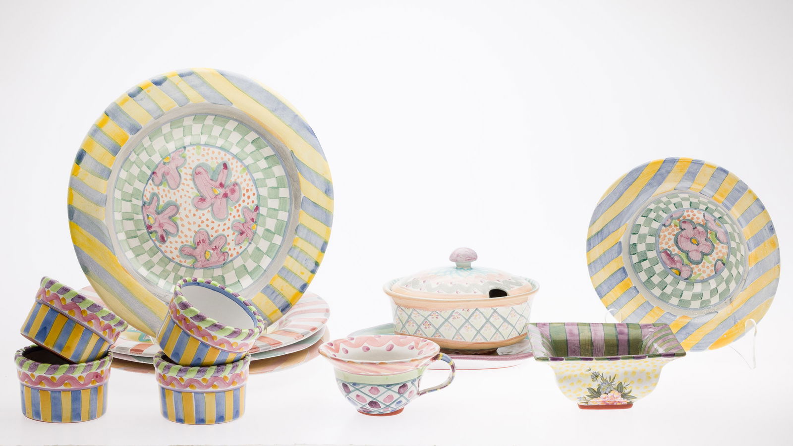 Group of Mackenzie-Childs Ceramics, 13 pcs. (1 of 20)