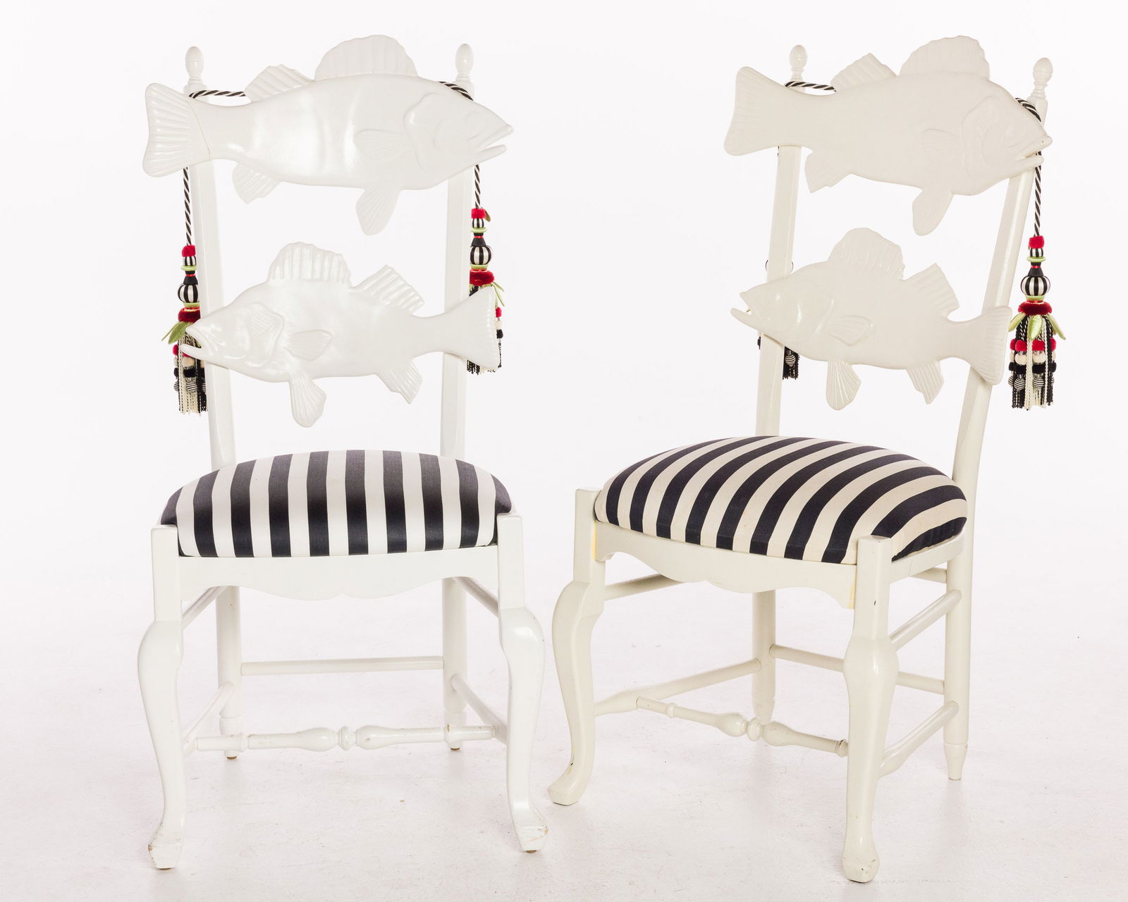 Pair of Mackenzie-Childs Fish Side Chairs (1 of 13)