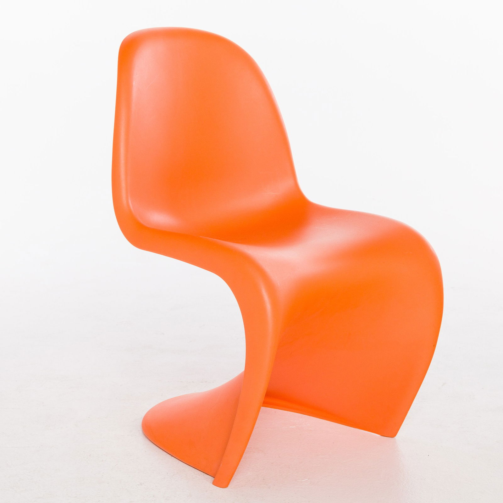 Verner Panton/Vitra Orange Molded Plastic Chair (1 of 8)