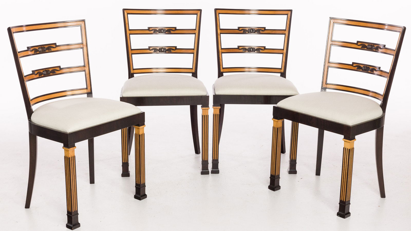 4 Eric Chambert (1902-1988) Stained Wood Side Chairs (1 of 14)