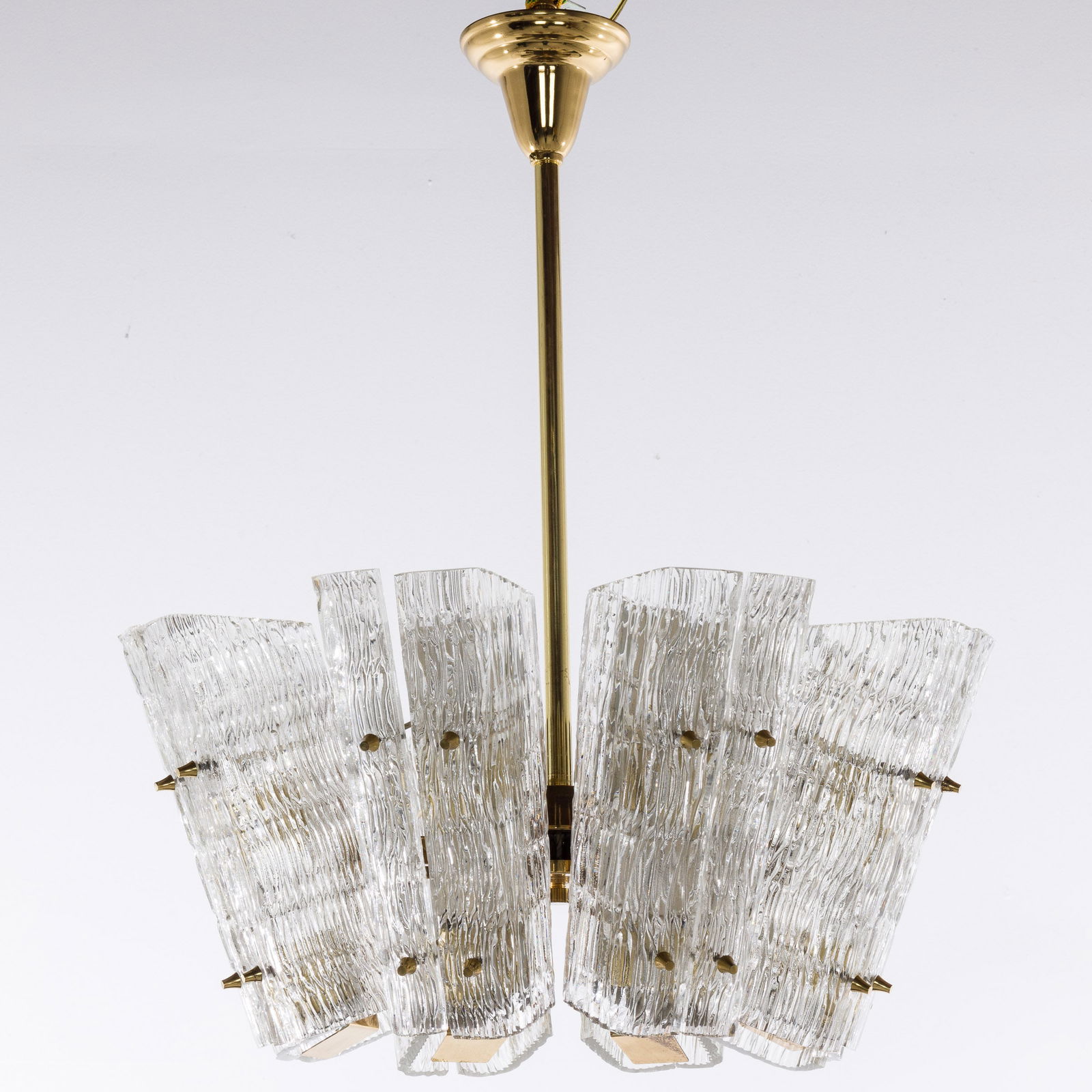 Kalmar Glass & Brass 8 Light Chandelier (1 of 13)